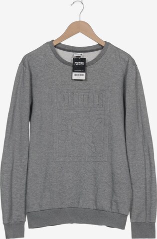 PUMA Sweatshirt & Zip-Up Hoodie in L-XL in Grey: front
