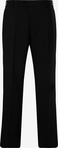 Men Plus Pleated Pants in Black: front