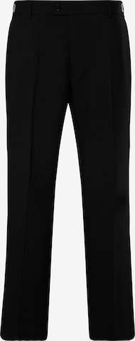 Men Plus Regular Pleated Pants in Black: front