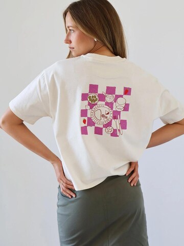 Kultgut Shirt 'Picnic' in White