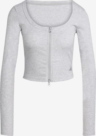ADIDAS SPORTSWEAR - Cárdigan deportivo 'Seasonal Essentials' en gris: frente