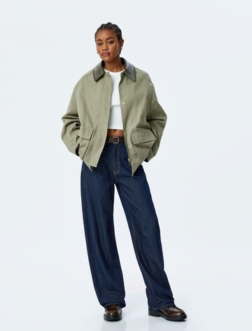 Koton Between-Season Jacket in Green