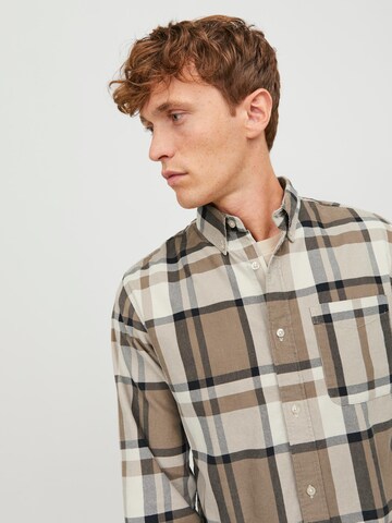 JACK & JONES Regular fit Риза 'Brook' в бежово