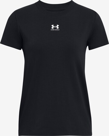 UNDER ARMOUR Performance Shirt 'Off Campus' in Black: front