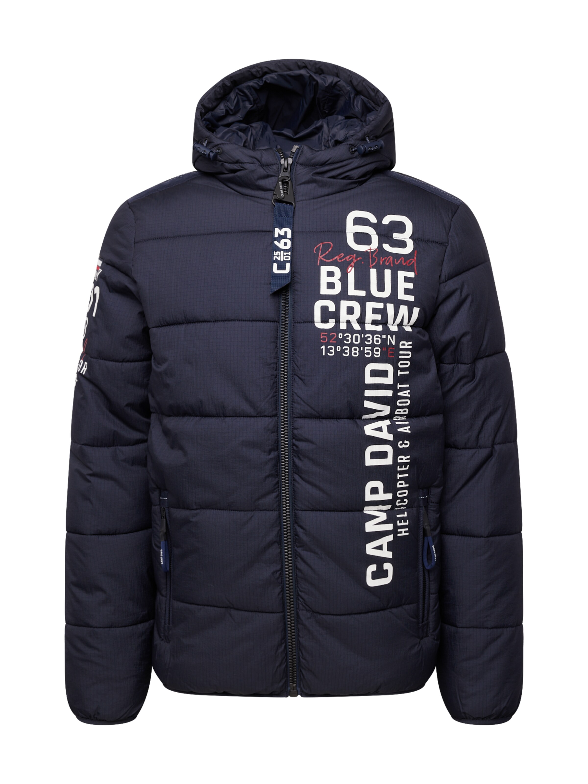 CAMP DAVID Tussenjas in Blauw: voorkant