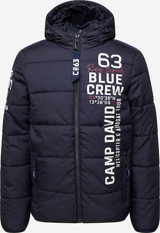 CAMP DAVID Winterjas in Blauw: voorkant