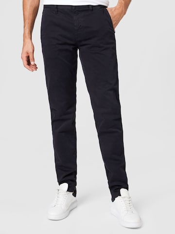 BOSS Orange Slim fit Chino trousers 'Taber' in Black: front