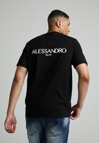 Alessandro Zavetti - Camisa 'Fossano' em preto: frente