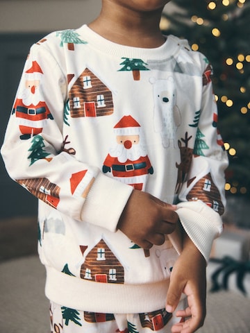 Next - Pijama 'Christmas' en blanco