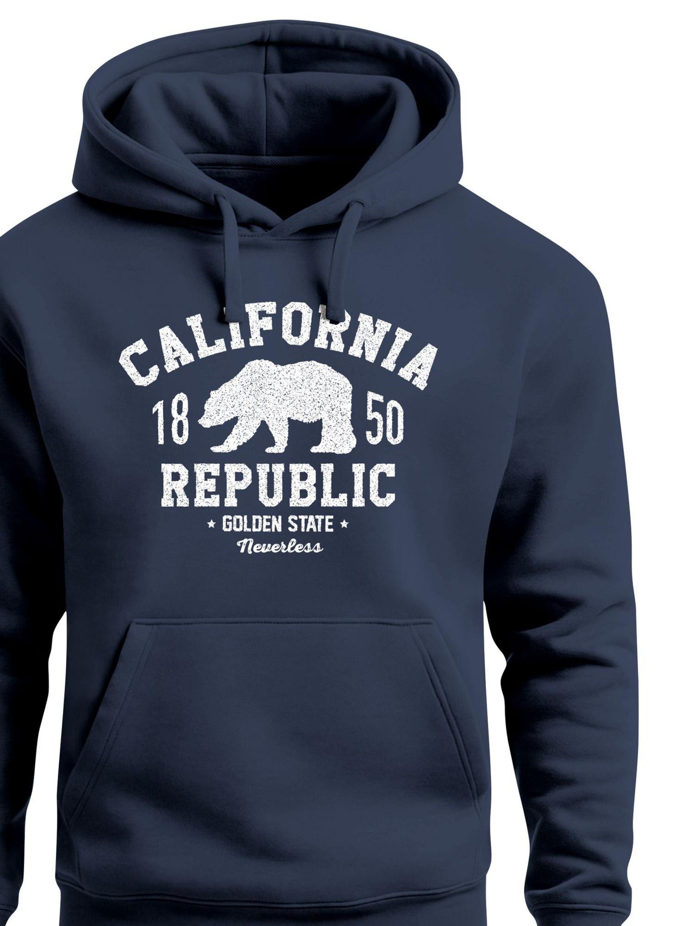 Neverless Sweatshirt 'California Republic' in Blue