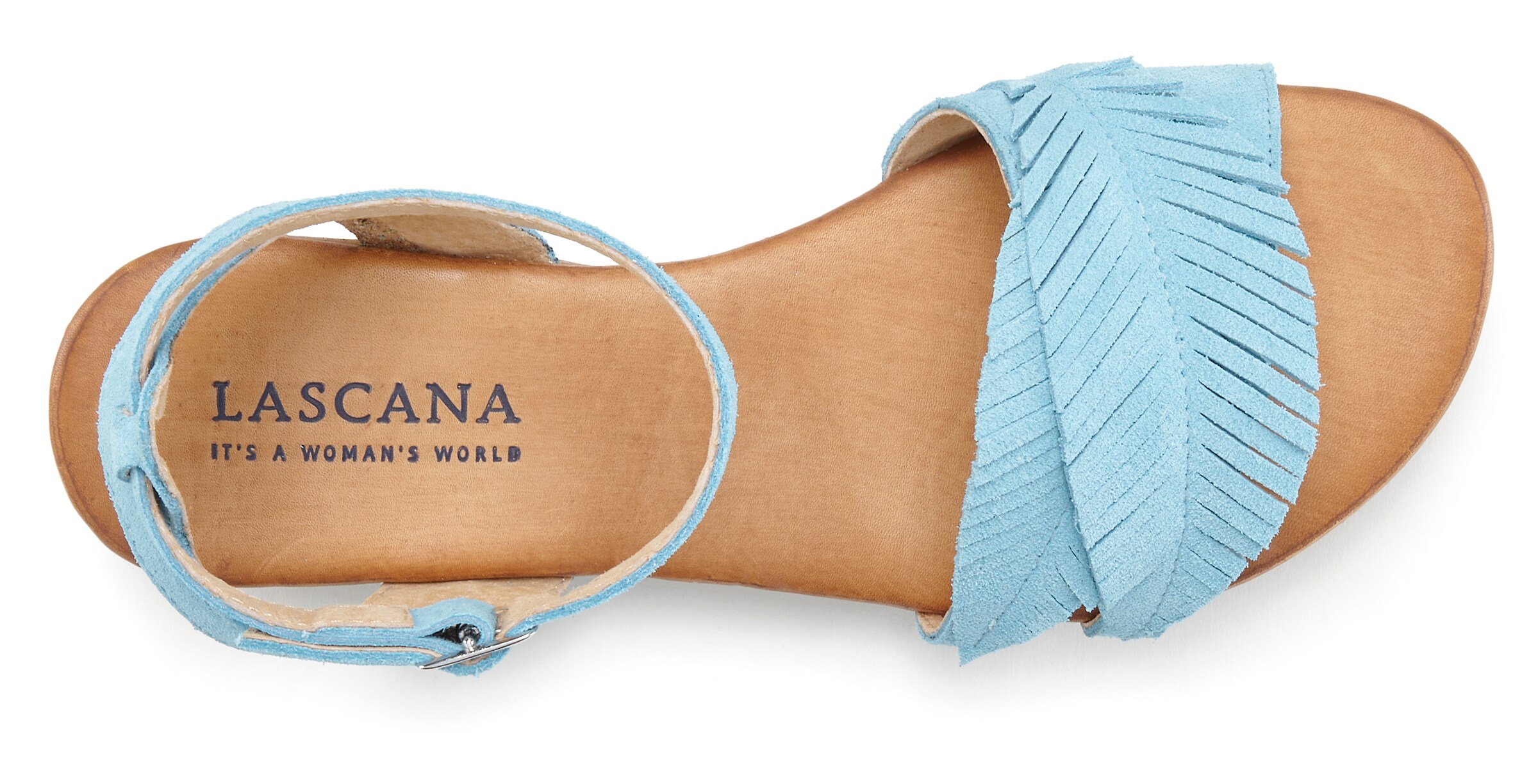 LASCANA - Sandálias com tiras em azul