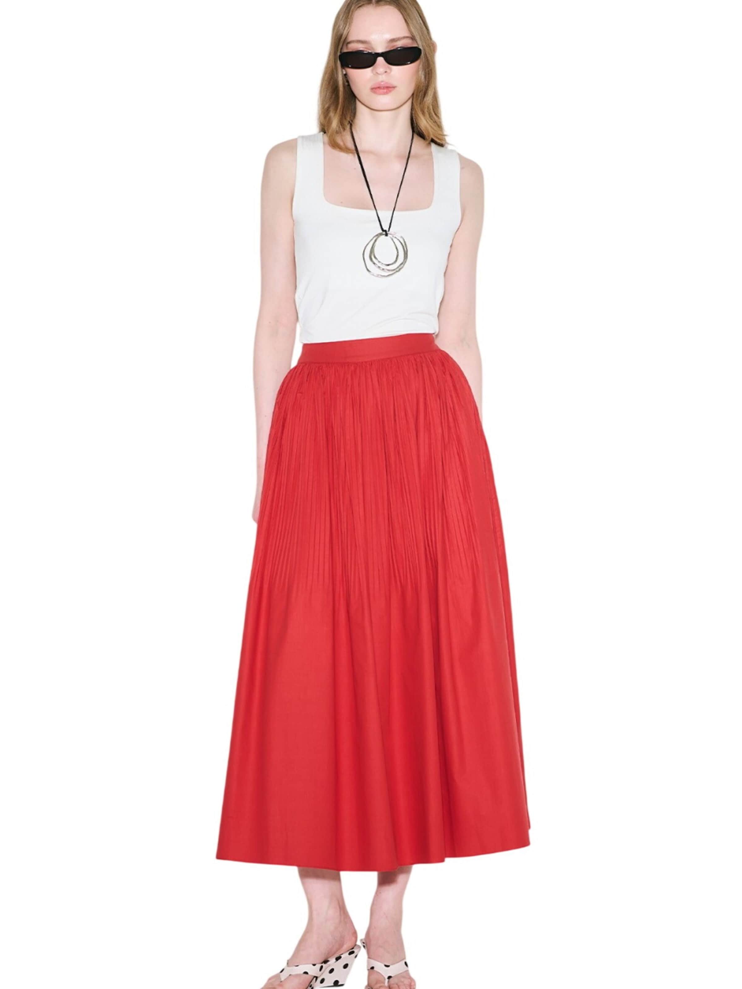 MANUKA Rok in Rood: voorkant