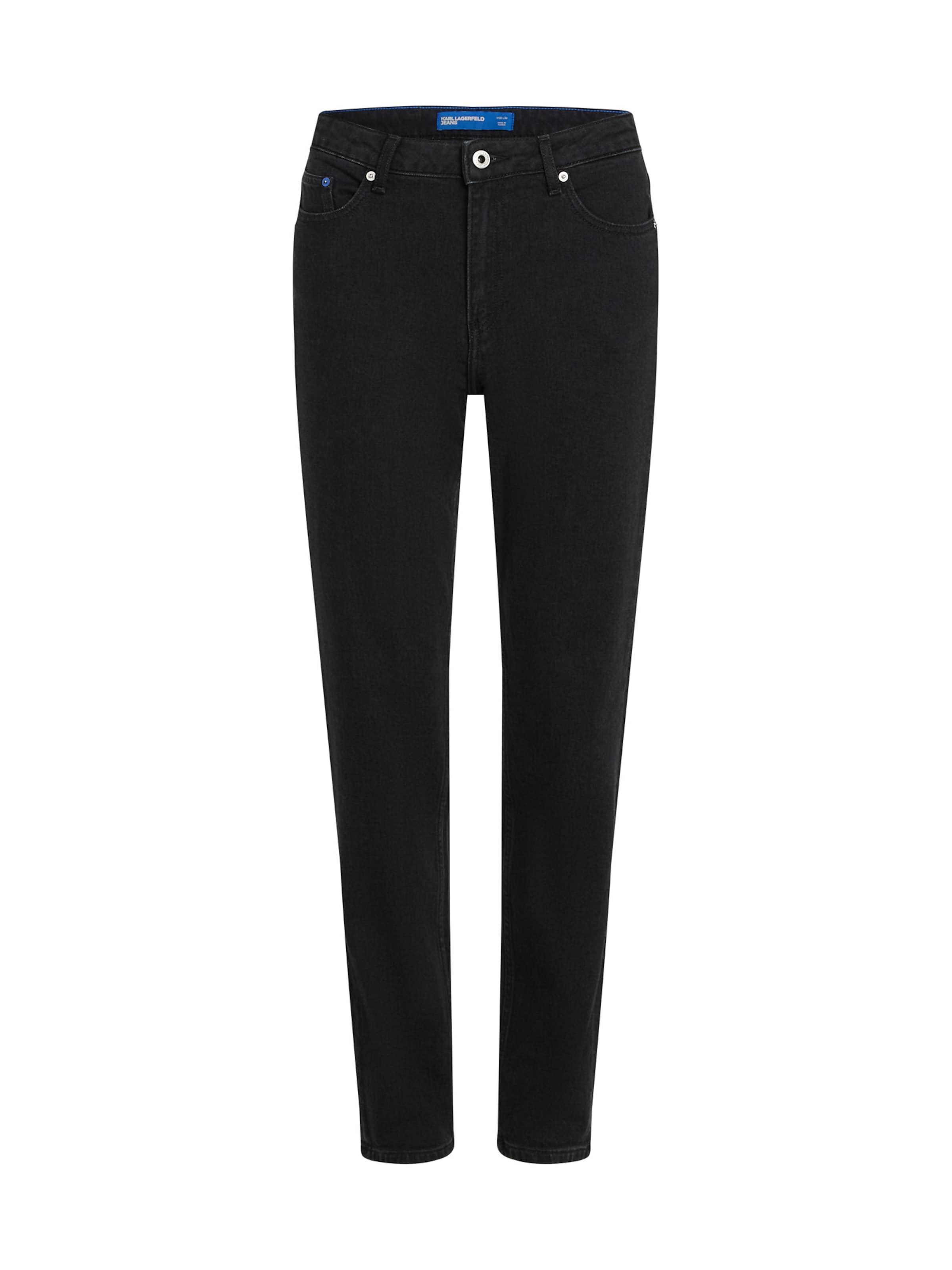 KARL LAGERFELD JEANS Tapered Jeans in Black: front