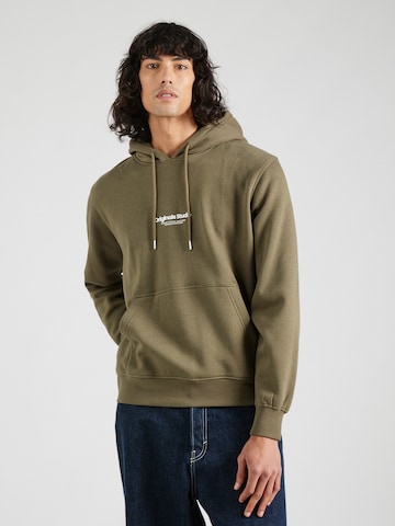 Bluză de molton 'JORVESTERBRO' de la JACK & JONES pe verde: față