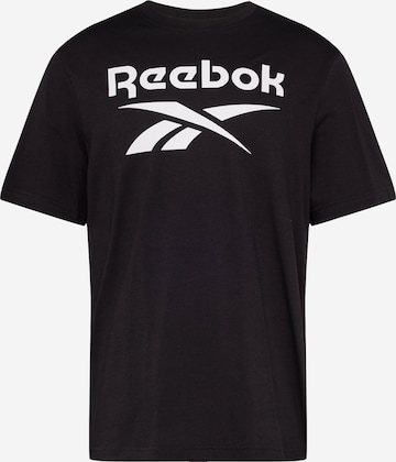 ReebokTehnička sportska majica - crna boja: prednji dio