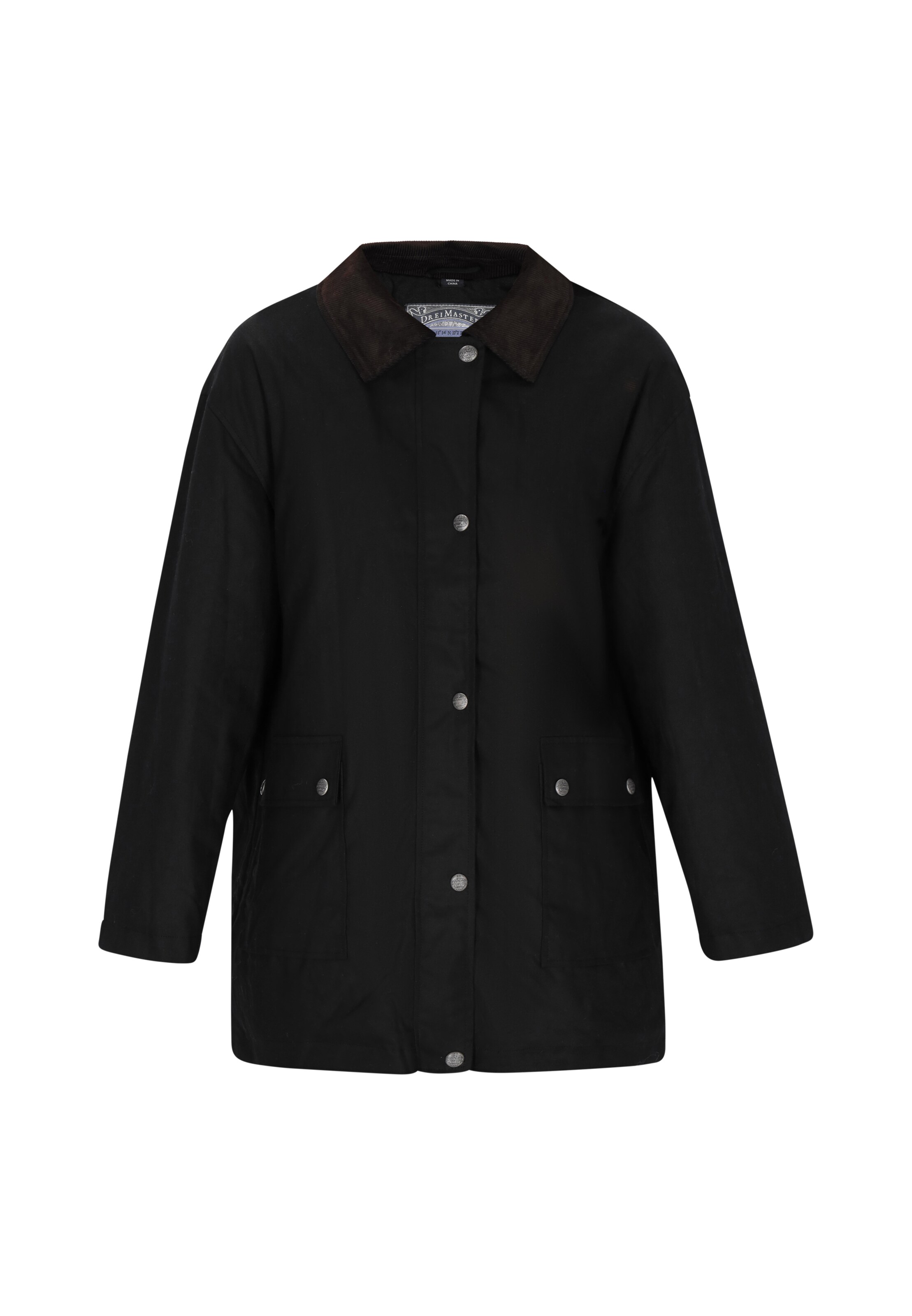 Cappotto di mezza stagione di DreiMaster Vintage in nero: frontale