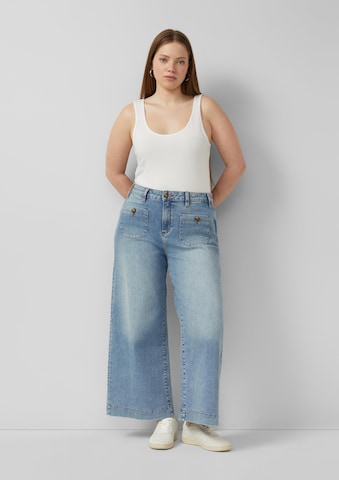 QS Wide leg Jeans 'Catie' in Blauw