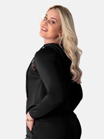 LEAFLETIC Sweatshirt 'Leafletic Women's Cropped Hoodie' in Black