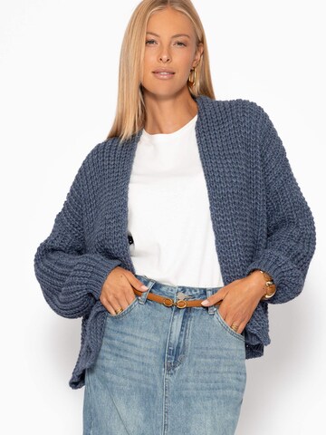 SASSYCLASSY Oversizestrickjacke in Blau