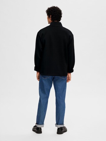 SELECTED HOMME Sweatshirt 'HANKIE' in Black