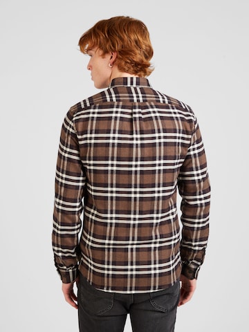 Lindbergh Regular fit Button Up Shirt in Brown