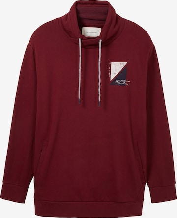 Sweat-shirt TOM TAILOR Men + en rouge : devant