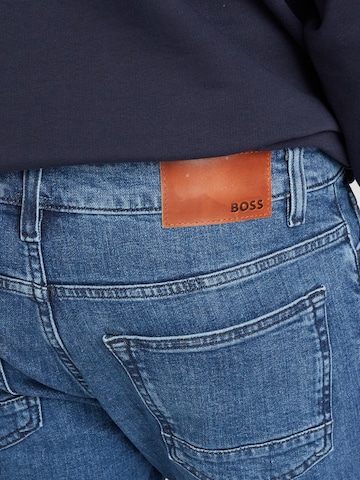 BOSS Orange Slimfit Jeans 'Delaware' in Blauw