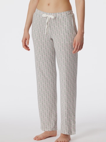 Pantalon de pyjama ' Mix + Relax ' SCHIESSER en beige : devant