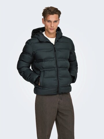 Veste d’hiver 'ONSUNION' Only & Sons en noir : devant