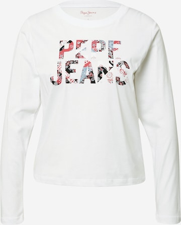 Tricou 'LUNA' de la Pepe Jeans pe alb: față