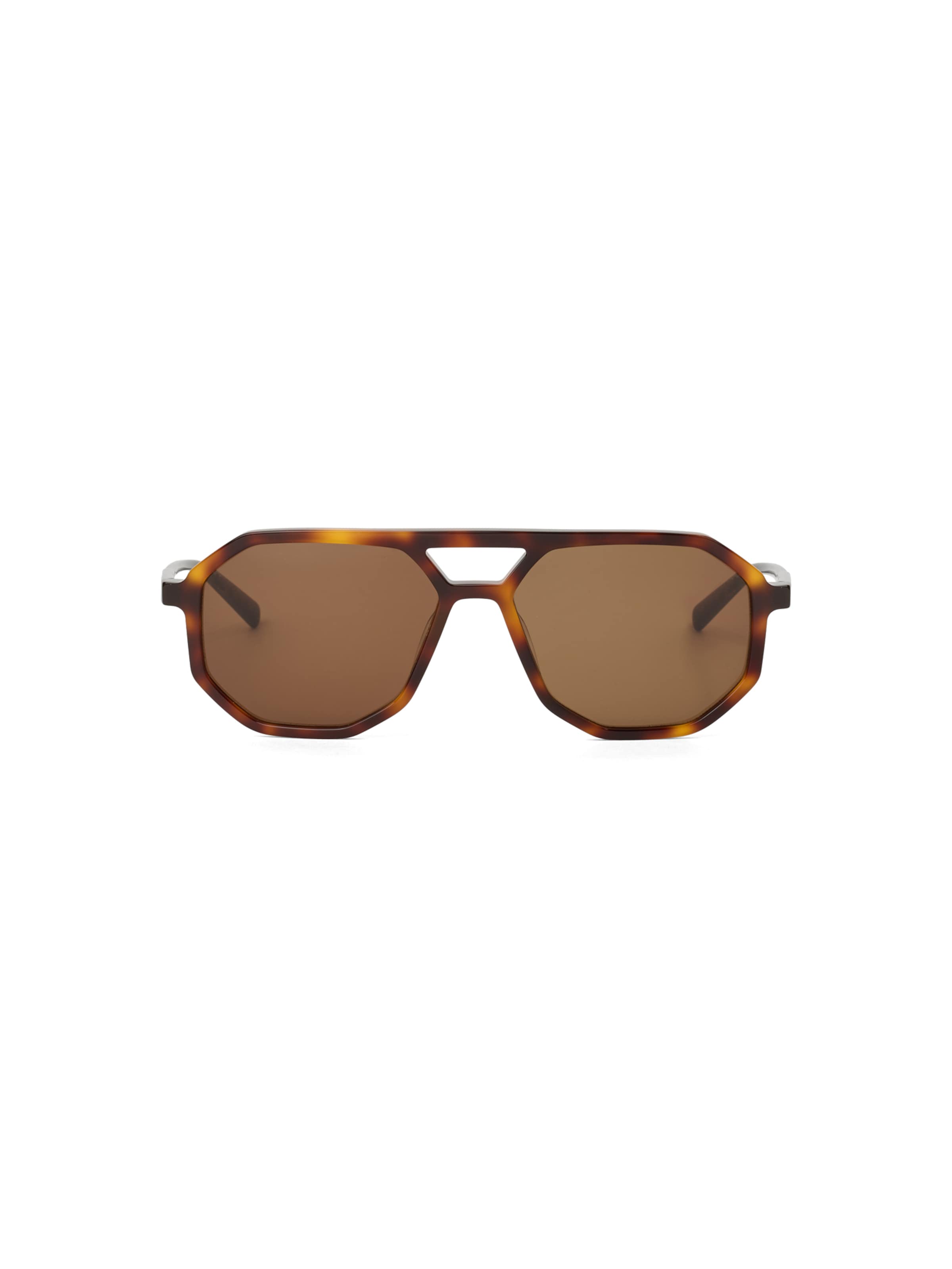 Karl Lagerfeld Lunettes de soleil ' ELONGATED LOGO ' en marron, Vue avec produit