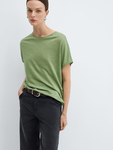 MANGO Тениска 'LINT' в зелено