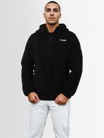 Arctic Seven Fleecejacke  'AS413 ' in Schwarz: Vorderseite