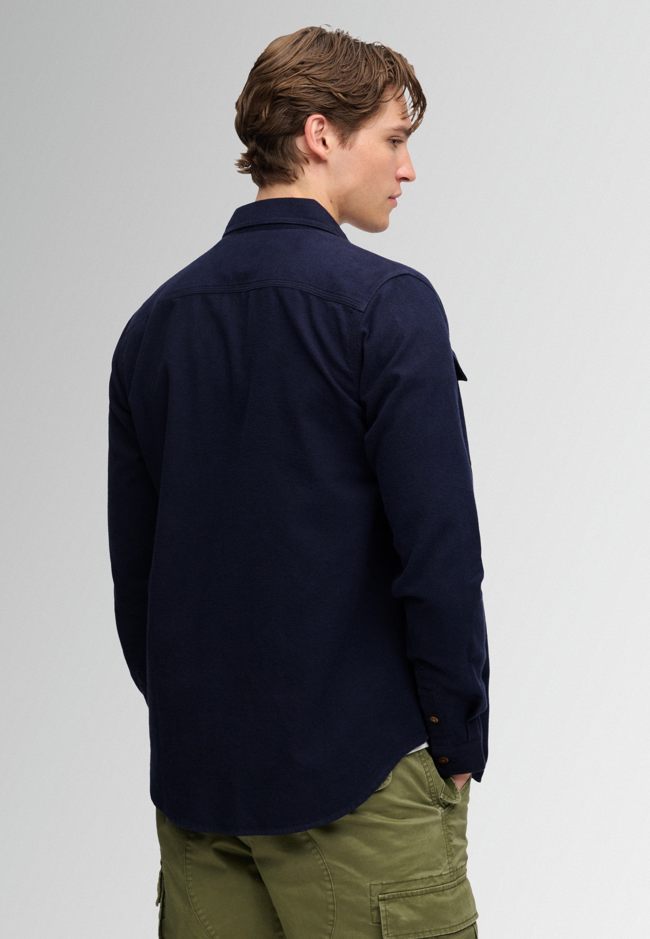 Superdry & Co Regular fit Button Up Shirt in Blue