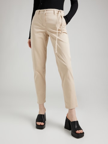 Coupe slim Pantalon chino GERRY WEBER en beige : devant