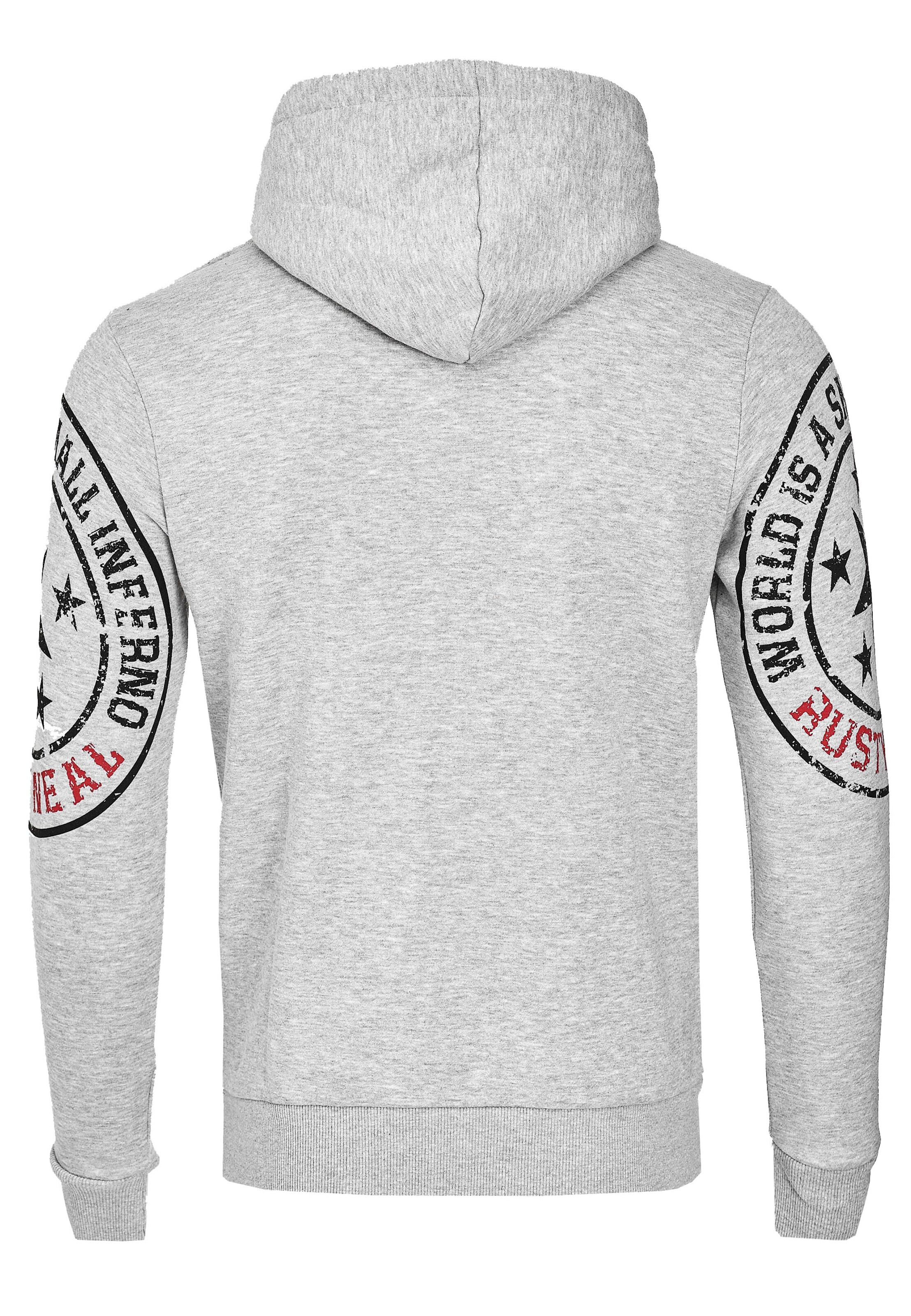 Rusty Neal Kapuzenpullover in Grau