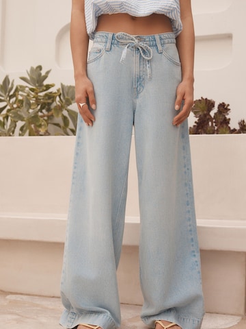 Next Wide leg Jeans i blå: framsida