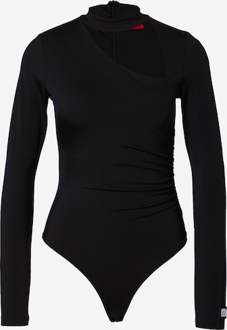 HUGO Shirt Bodysuit 'Nionia' in Black: front