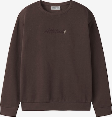 NAME ITSweater majica 'NKMNILAN' - smeđa boja: prednji dio