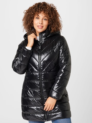 Calvin Klein Curve Between-Seasons Coat in Black: front