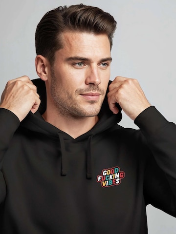 Neverless Sweatshirt 'Good Vibes' in Black