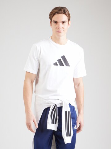 Maglia funzionale 'FI 3BAR' di ADIDAS SPORTSWEAR in bianco: frontale