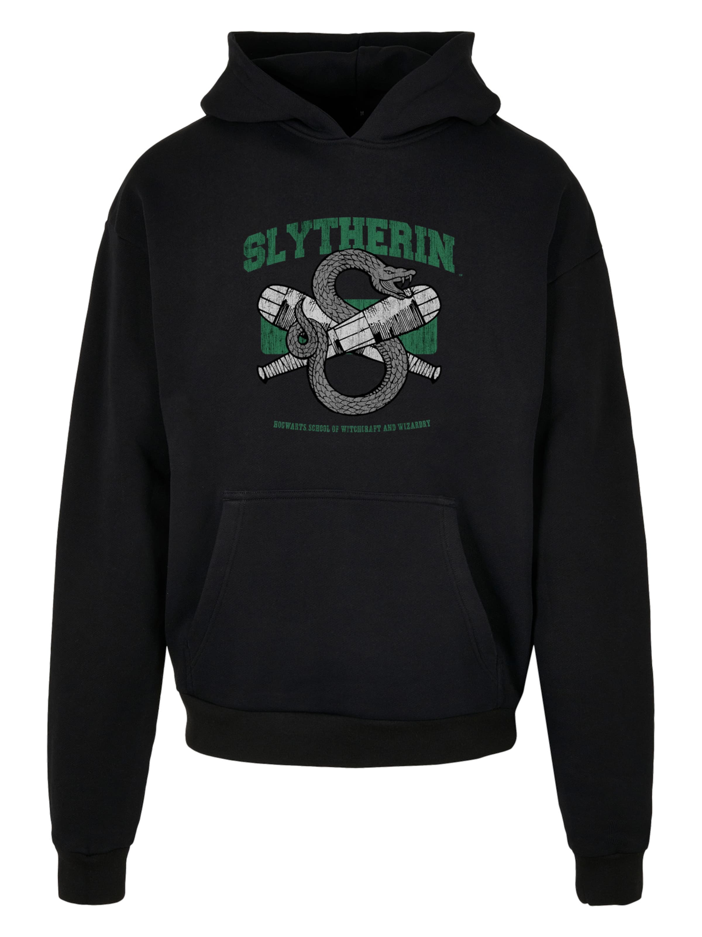 F4NT4STIC Sweatshirt 'Harry Potter Slytherin' in Zwart: voorkant