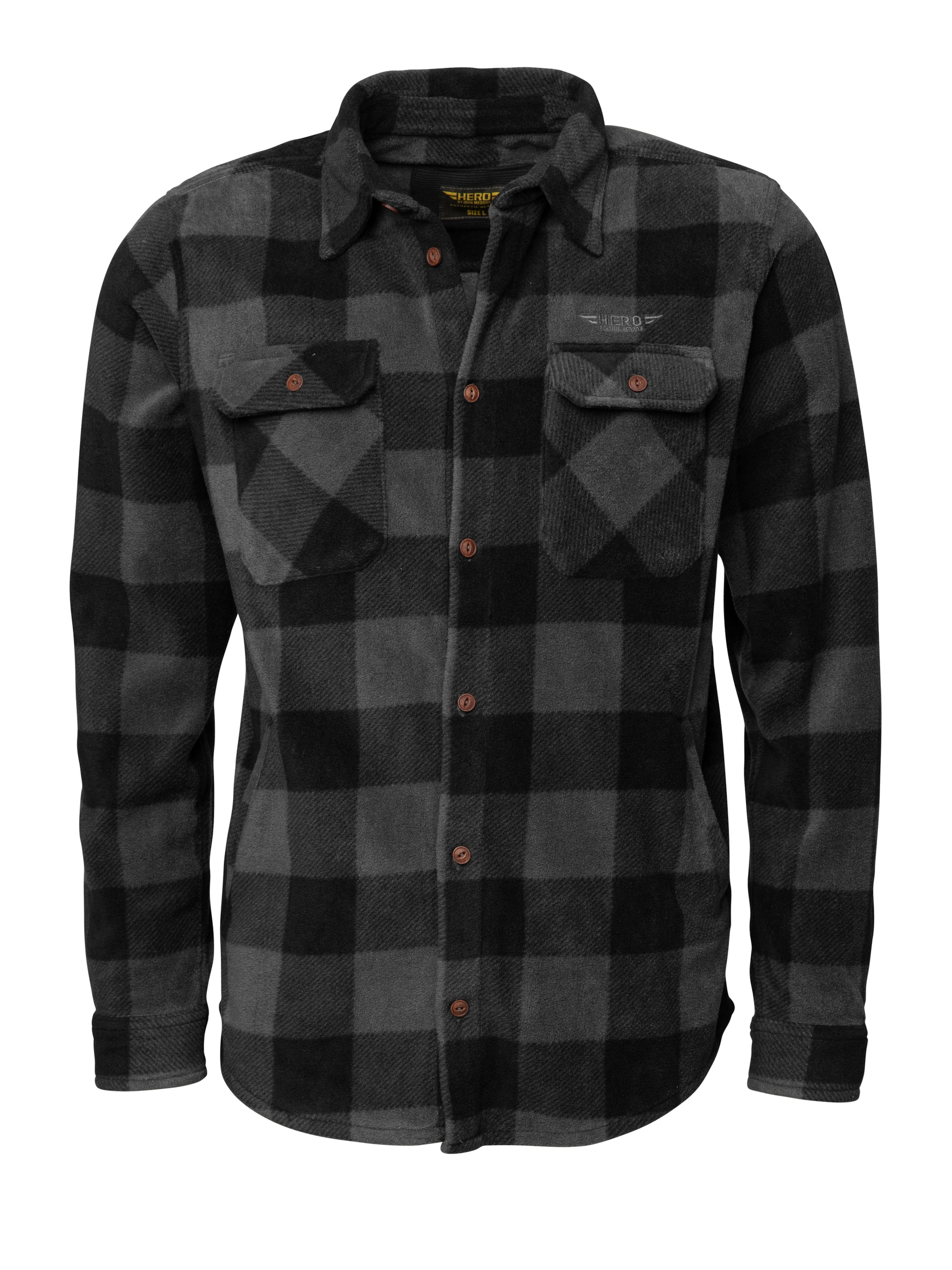 Coupe regular Veste en polaire Hero en noir : devant
