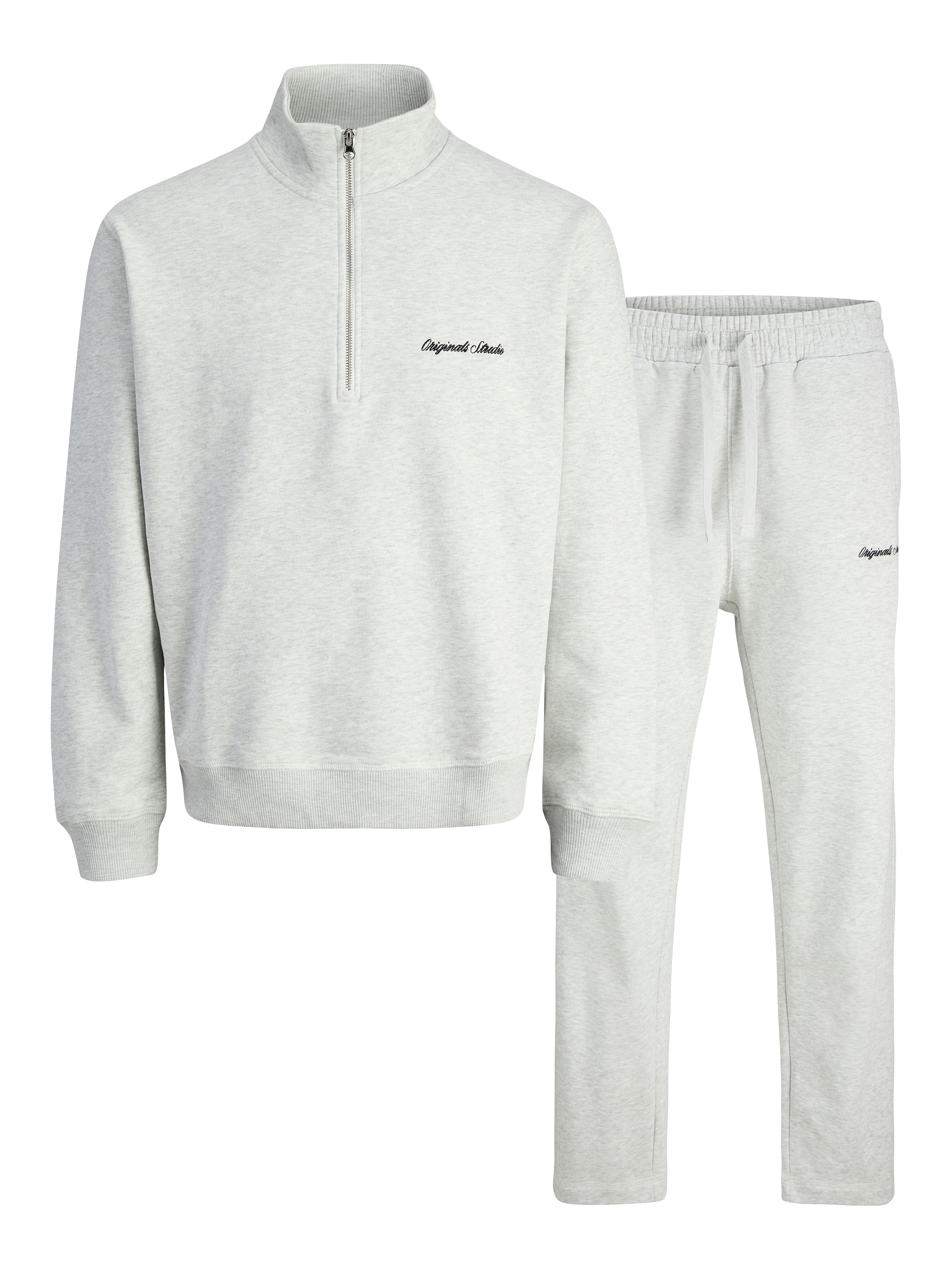 JACK & JONES Sweatsuit 'JORNorrebro' in White: front