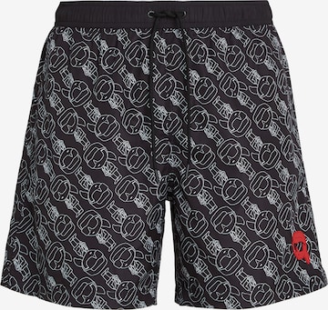 Shorts de bain Karl Lagerfeld en noir : devant