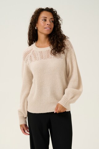 Cream Sweater 'CR Beva' in Beige: front