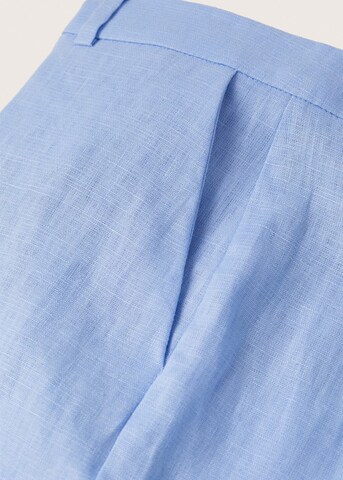 MANGO Regular Pleated Pants 'Boreli' in Blue