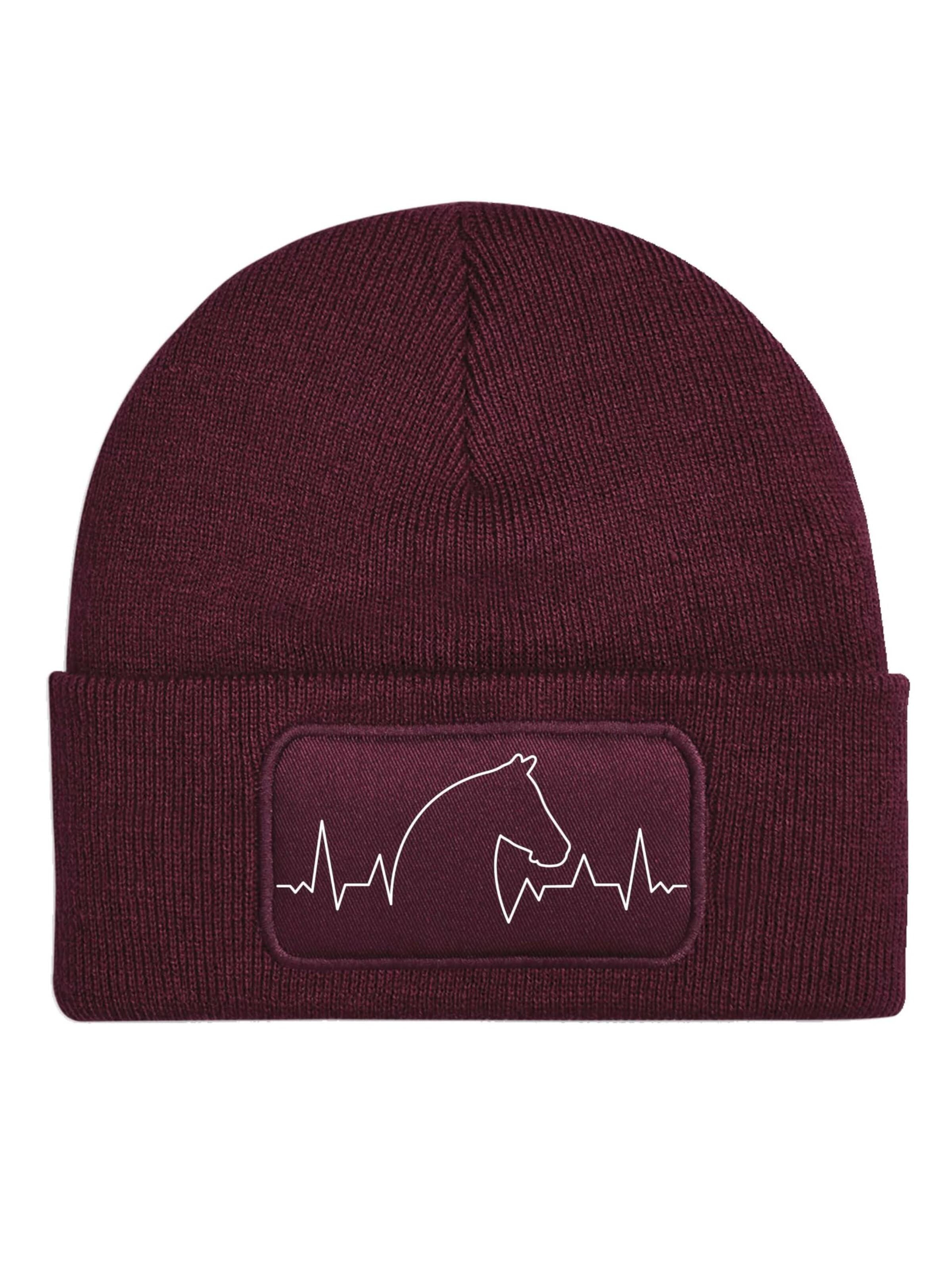Youth Designz Mütze 'Heartbeat Pferd'‌‌‌‌‌‌‌‌‌ in Rot: Vorderseite