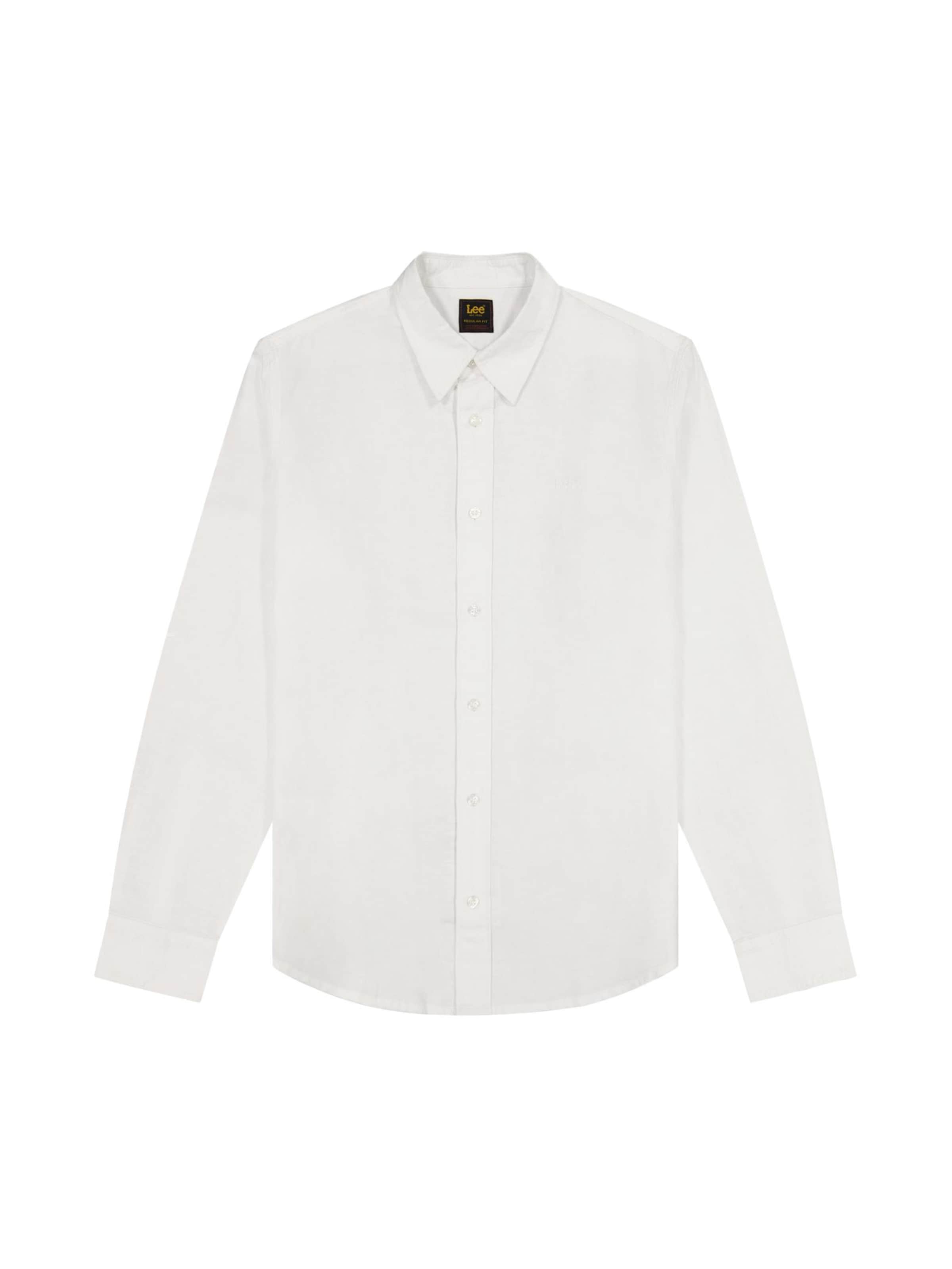 Lee Regular fit Button Up Shirt in White: front